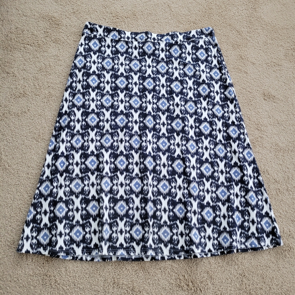 Belle 3X Triple Luxe Knit Smoothing Waist Maxi Skirt NWT Ikat design.